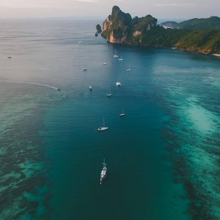 Yacht leisure scene